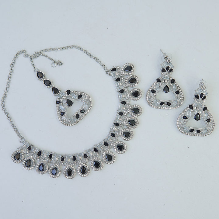 Cuts Zircons Necklace Set - RS ZEVARS