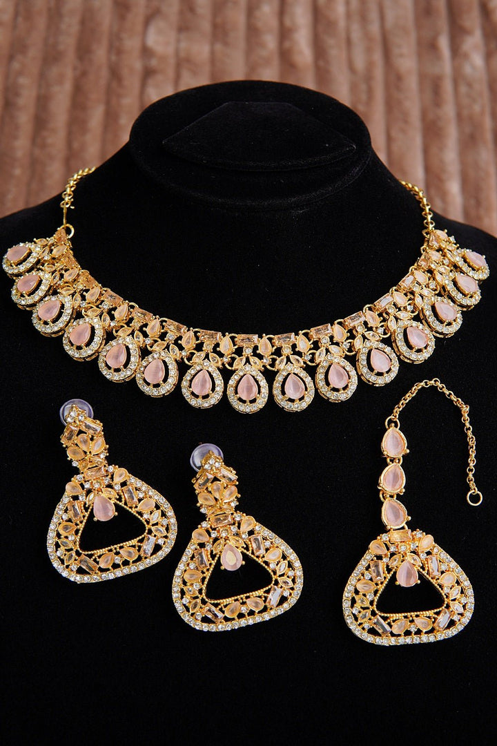Cuts Zircons Necklace Set - RS ZEVARS