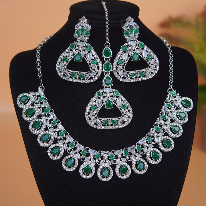 Cuts Zircons Necklace Set - RS ZEVARS