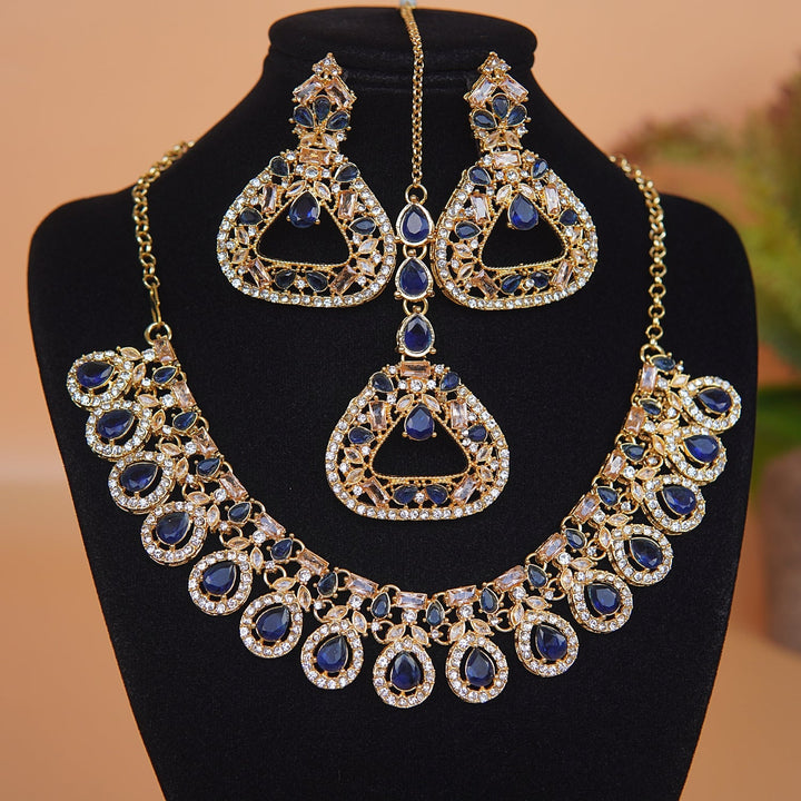 Cuts Zircons Necklace Set - RS ZEVARS