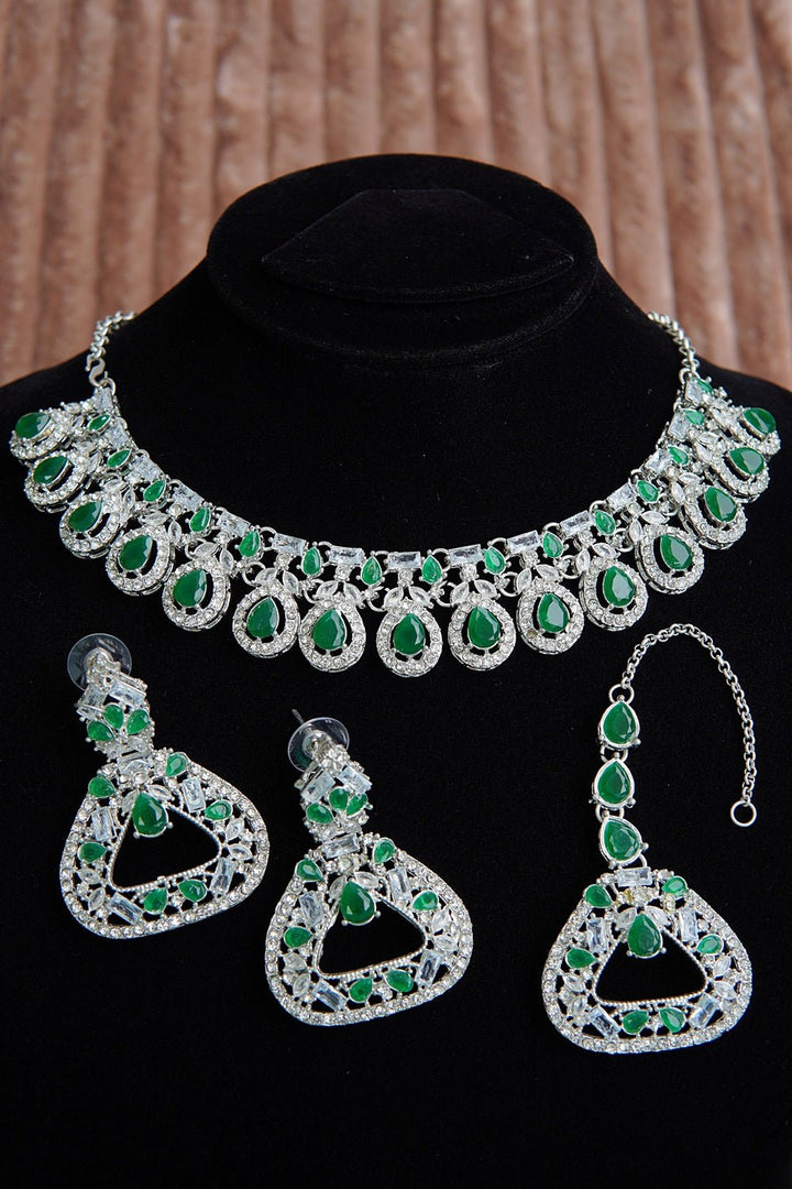 Cuts Zircons Necklace Set - RS ZEVARS