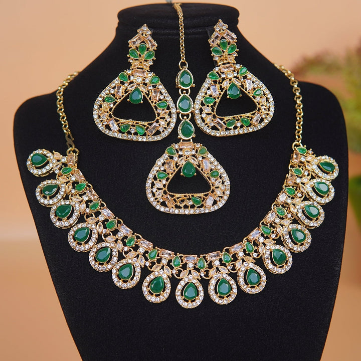 Cuts Zircons Necklace Set - RS ZEVARS