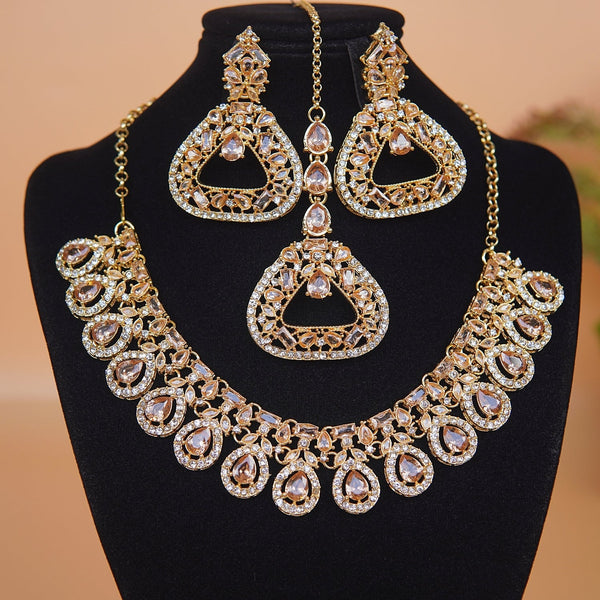 Cuts Zircons Necklace Set - RS ZEVARS