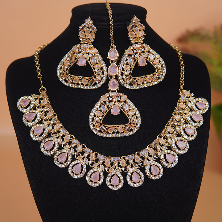 Cuts Zircons Necklace Set - RS ZEVARS