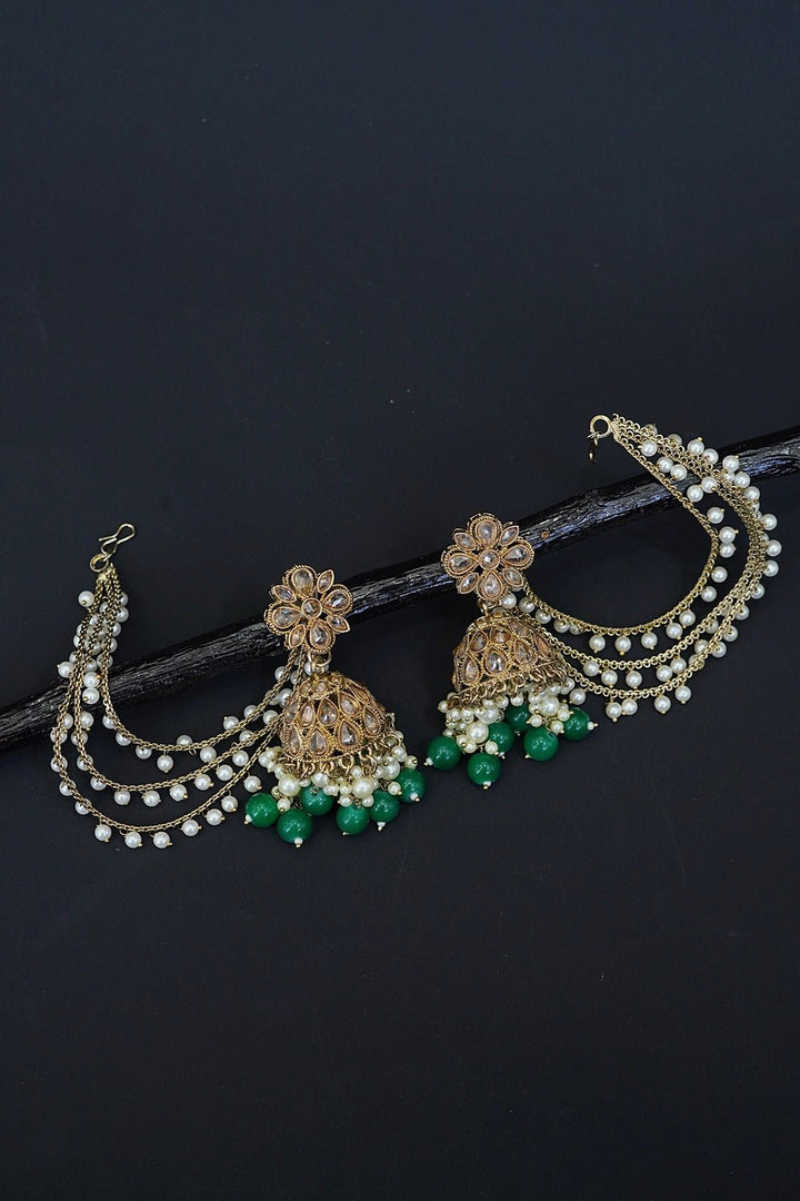 Designer Bridal Jhumka with Saharey - RS ZEVARS