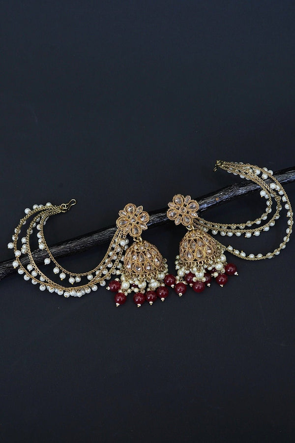 Designer Bridal Jhumka with Saharey - RS ZEVARS