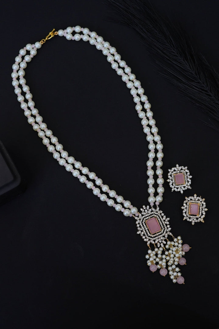 Diamond Cut Zirconia Pendant Mala Set - RS ZEVARS