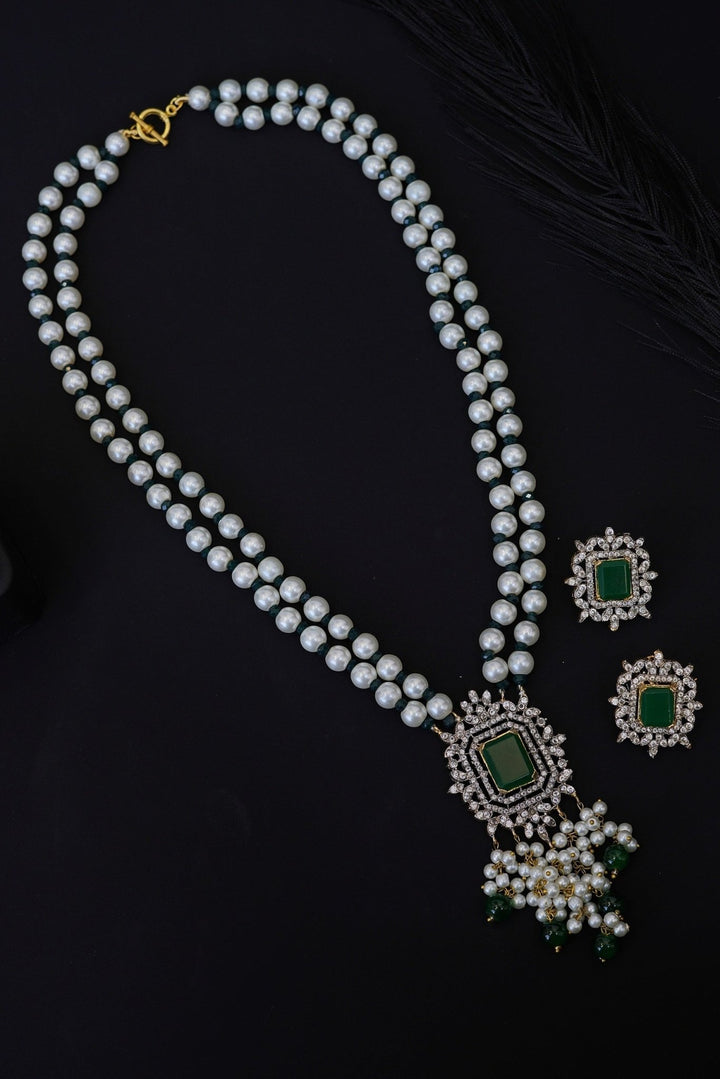 Diamond Cut Zirconia Pendant Mala Set - RS ZEVARS