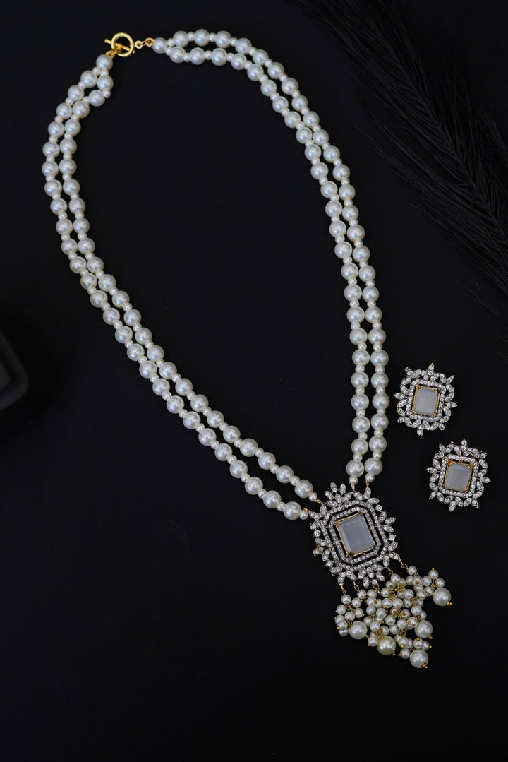 Diamond Cut Zirconia Pendant Mala Set - RS ZEVARS