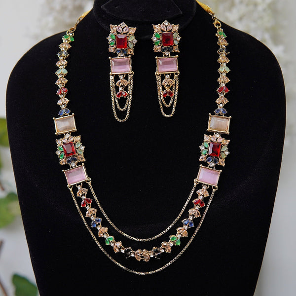Double Sided Precious Stones Loaded Mala - RS ZEVARS