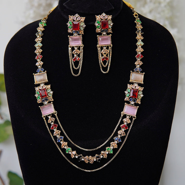 Double Sided Precious Stones Loaded Mala - RS ZEVARS