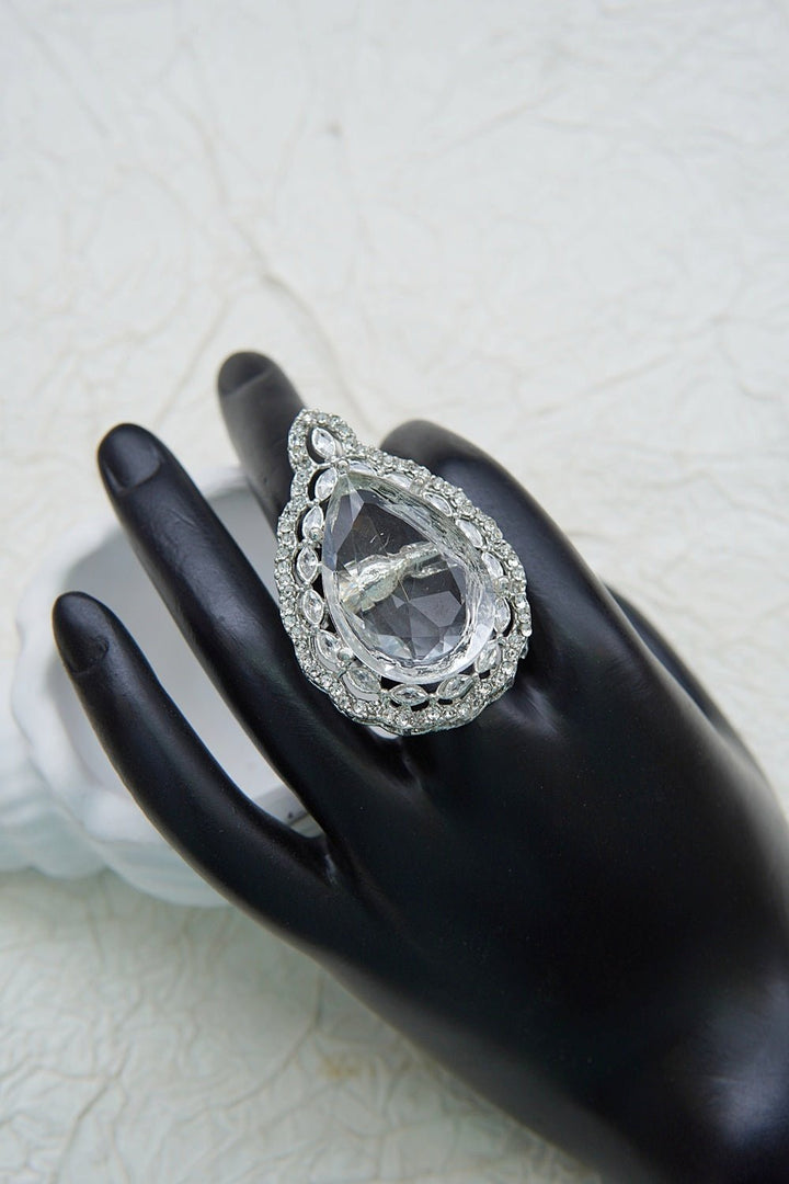 Drop Gemstone Finger Ring - RS ZEVARS