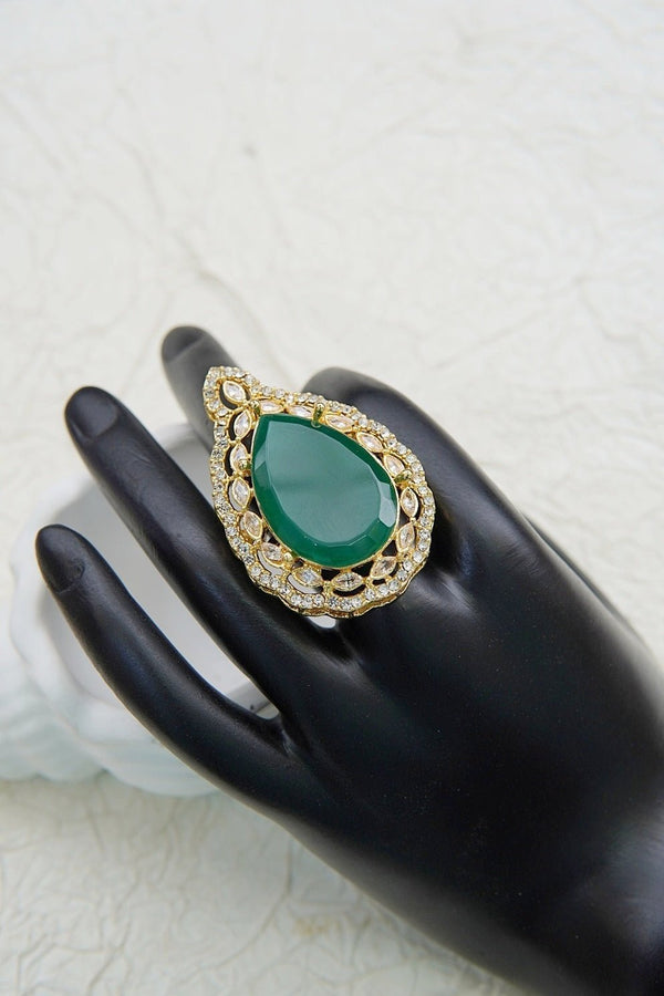 Drop Gemstone Finger Ring - RS ZEVARS