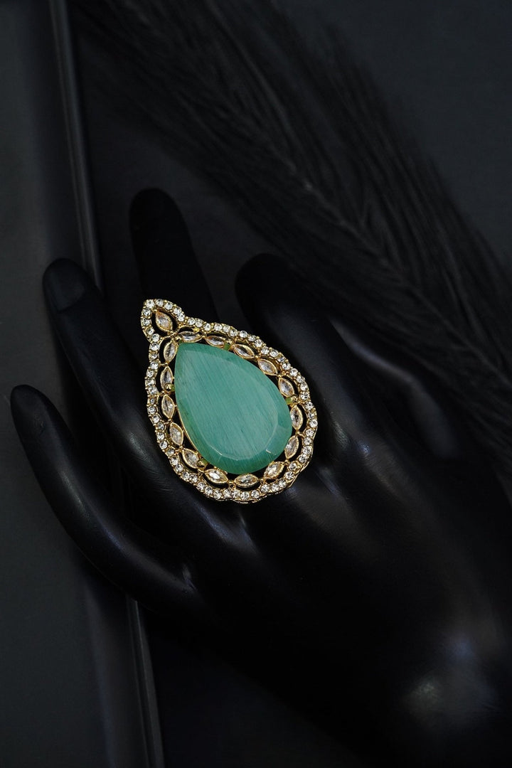 Drop Gemstone Finger Ring - RS ZEVARS