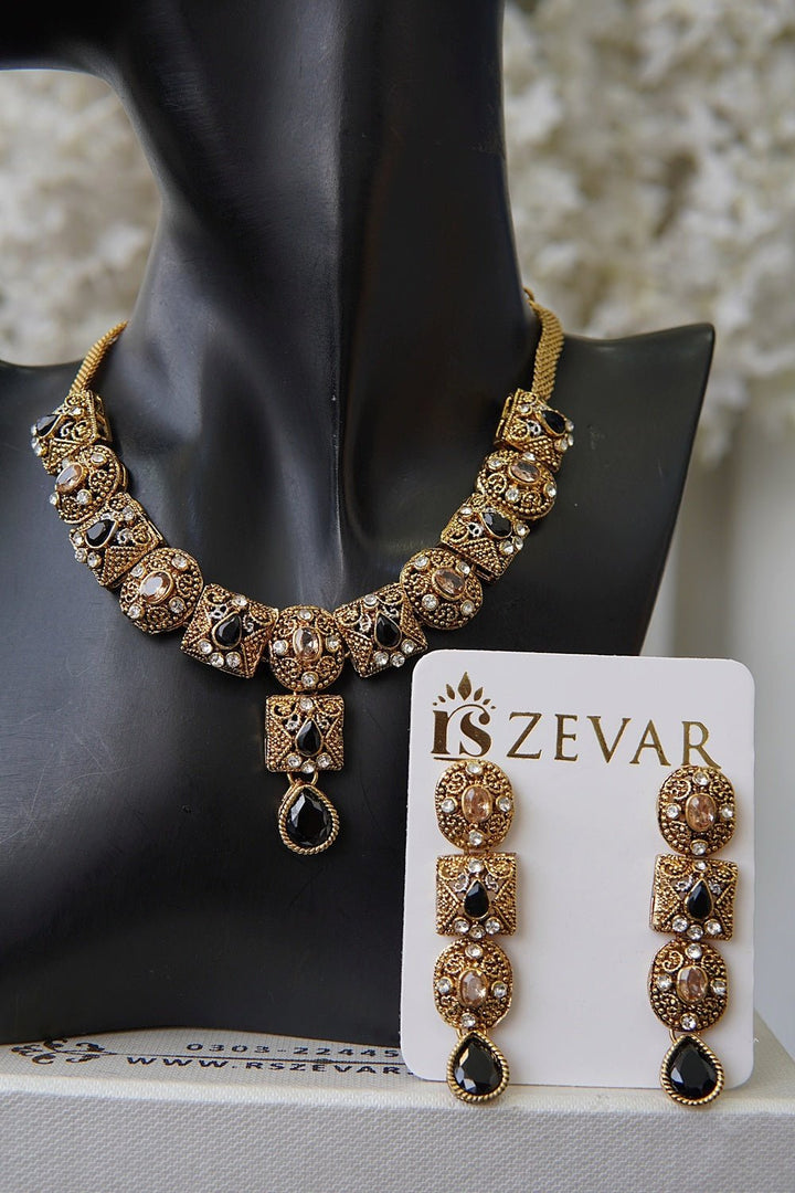 Egyptian Antique Gold Choker Set - RS ZEVARS
