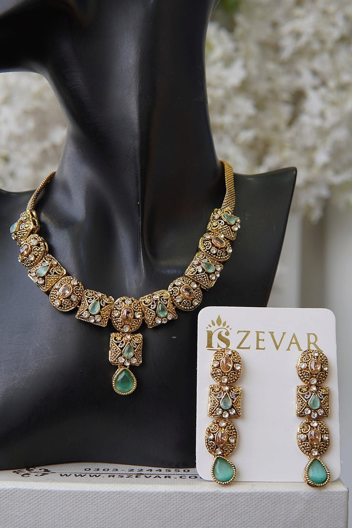 Egyptian Antique Gold Choker Set - RS ZEVARS
