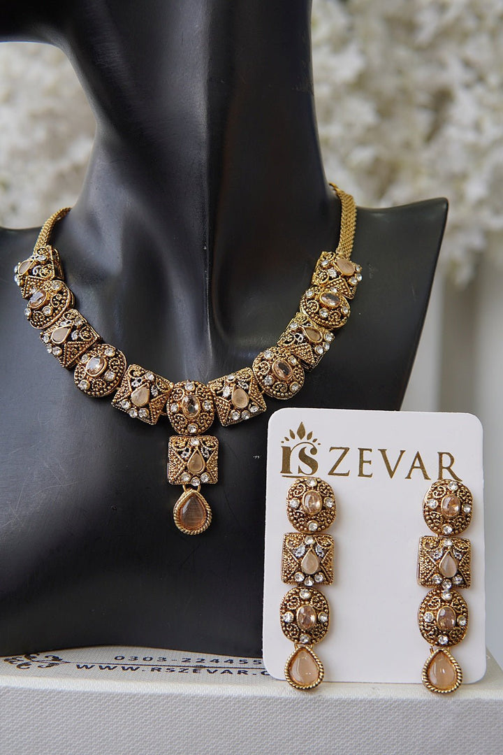 Egyptian Antique Gold Choker Set - RS ZEVARS