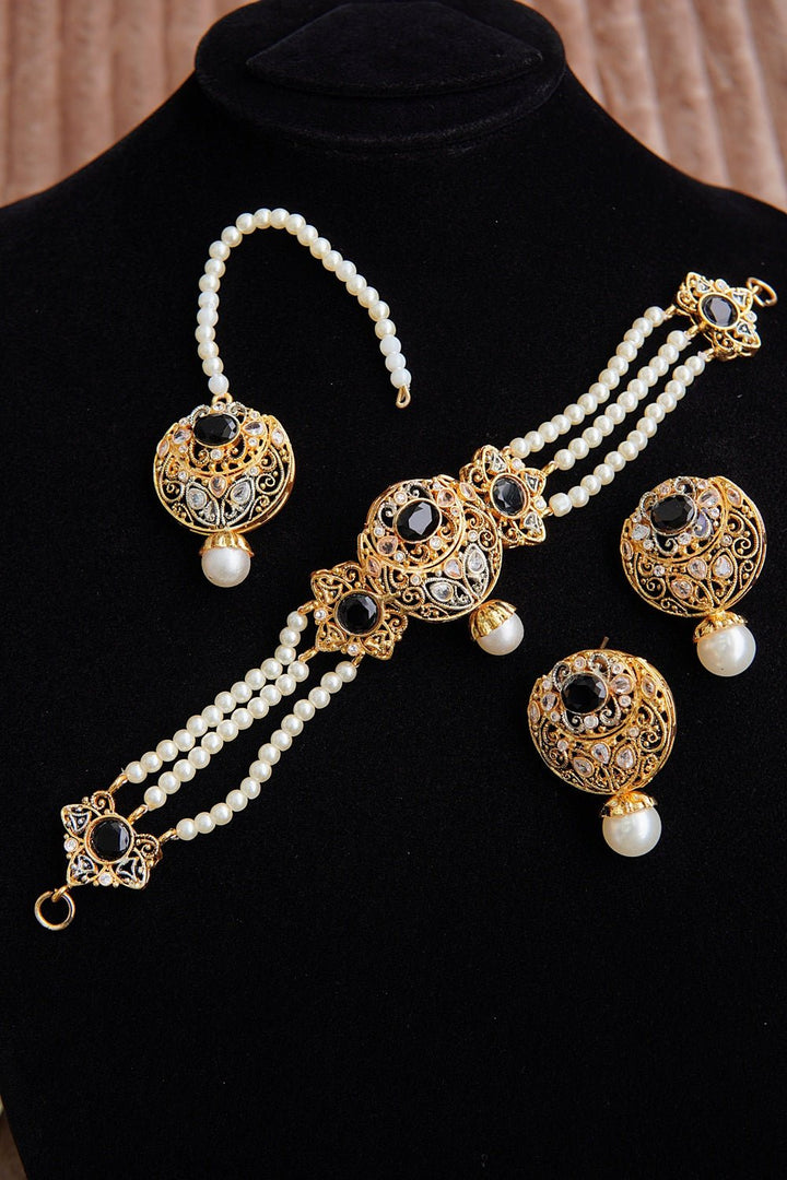Egyptian Pearls Guluband Set - RS ZEVARS
