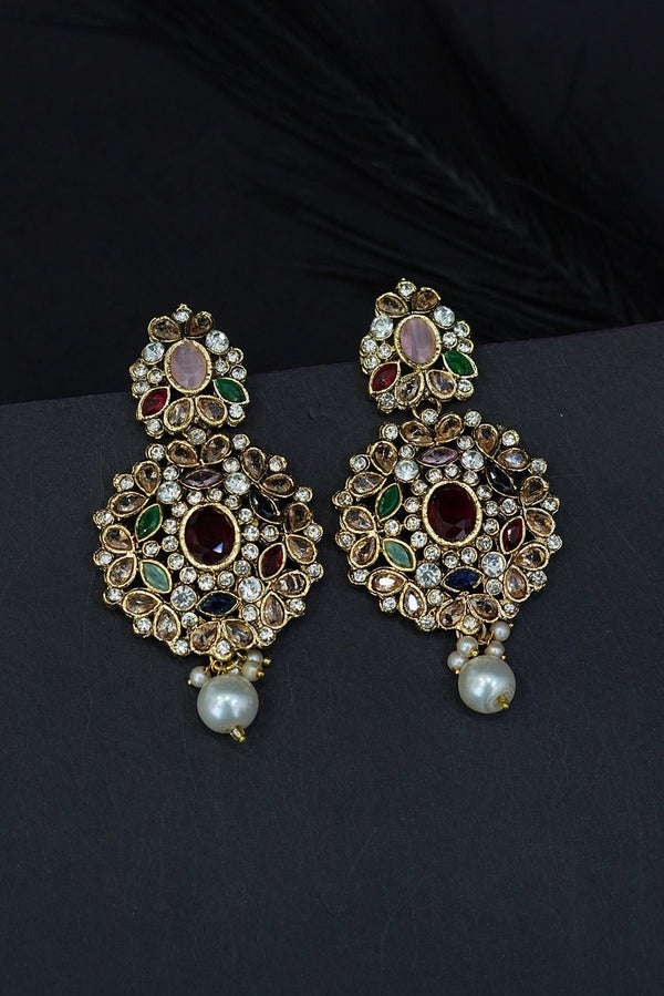 Egyptian & Polkis Earring - RS ZEVARS
