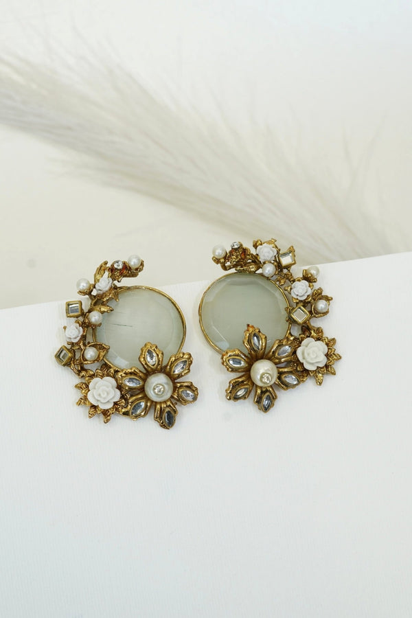 Egyptian Stone Handcrafting Studded Earrings - RS ZEVARS