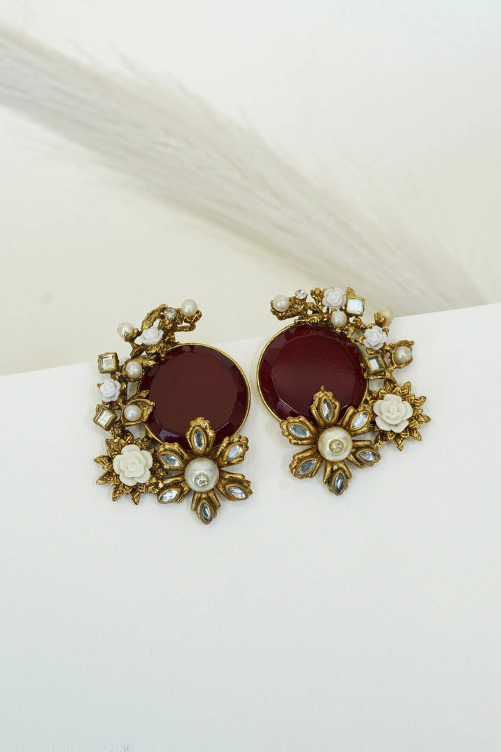 Egyptian Stone Handcrafting Studded Earrings - RS ZEVARS