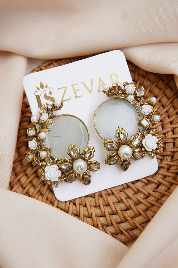 Egyptian Stone Handcrafting Studded Earrings - RS ZEVARS