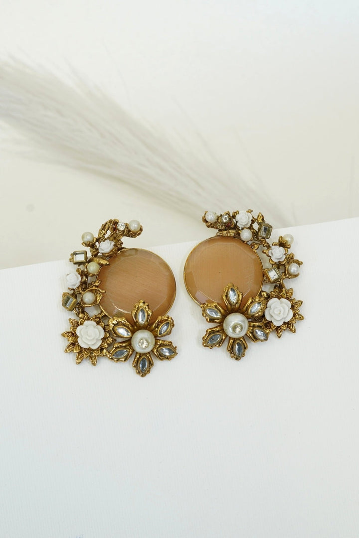 Egyptian Stone Handcrafting Studded Earrings - RS ZEVARS