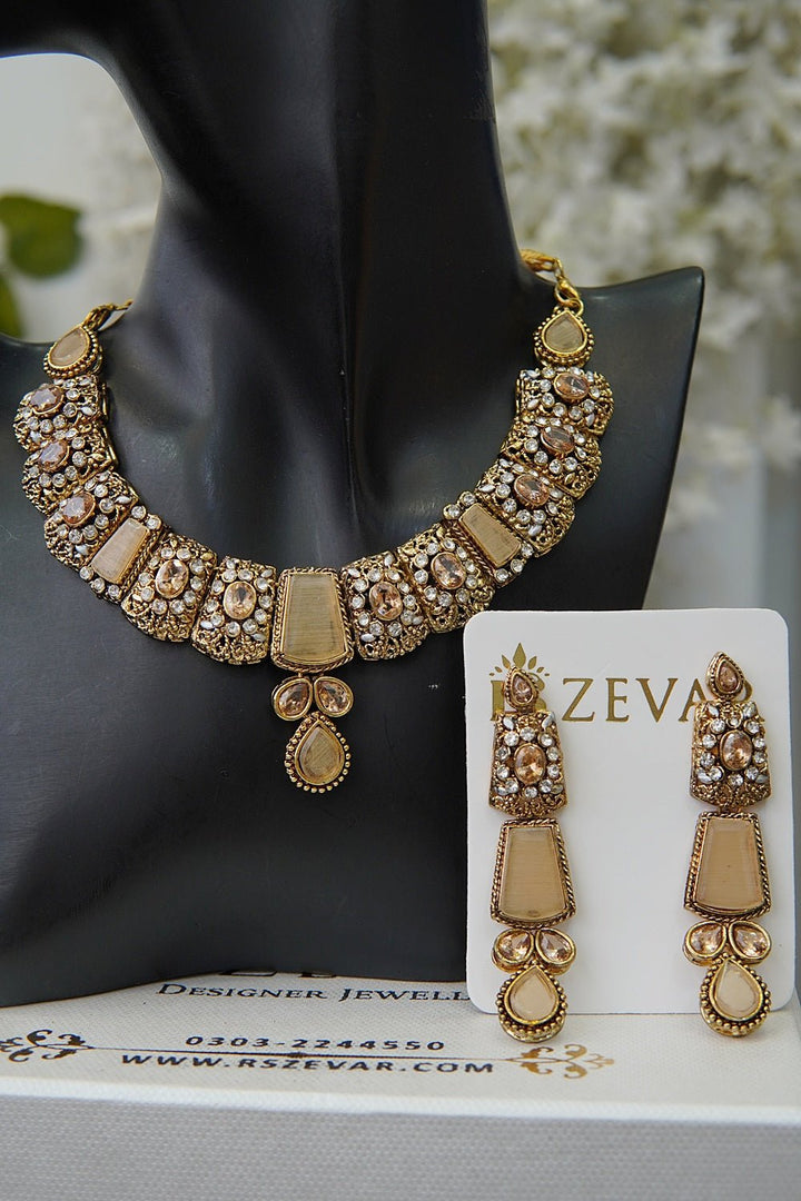 Egyptian Stones Necklace Set - RS ZEVARS