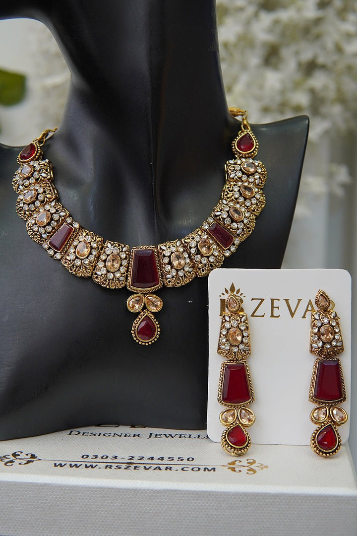 Egyptian Stones Necklace Set - RS ZEVARS