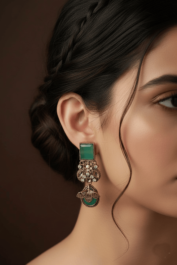 Egyptian Zevar Designer Studded Earrings - RS ZEVARS