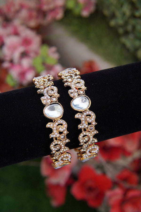Elegant Kundan 2 Pcs Kangans - RS ZEVARS