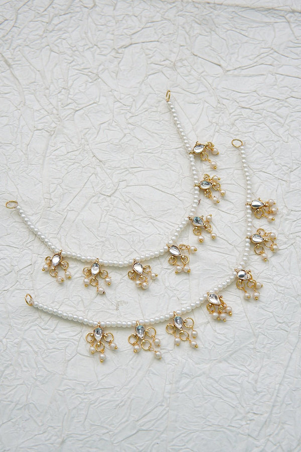 Elegant Single Line Kundan Earring Sahara - RS ZEVARS