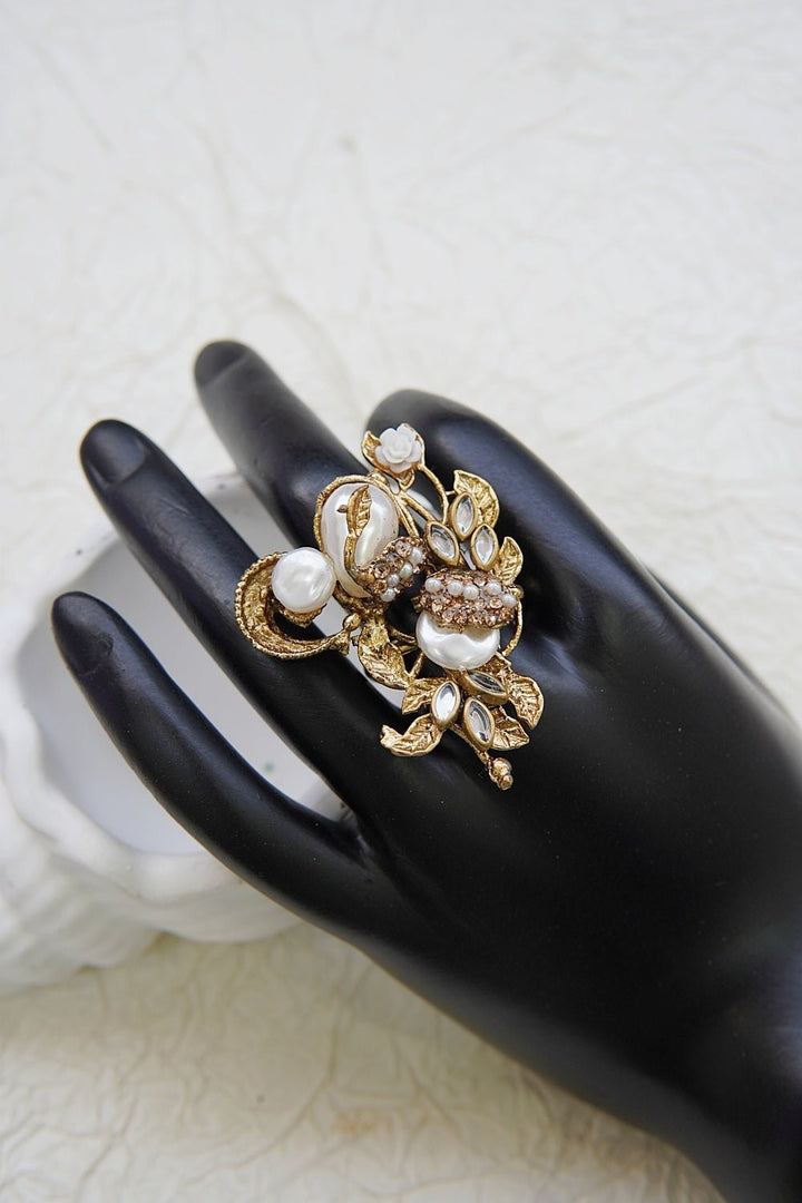 Ethereal Pearl Whimsy Ring - RS ZEVARS