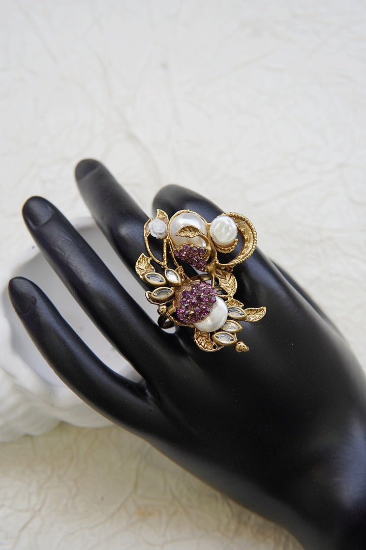 Ethereal Pearl Whimsy Ring - RS ZEVARS