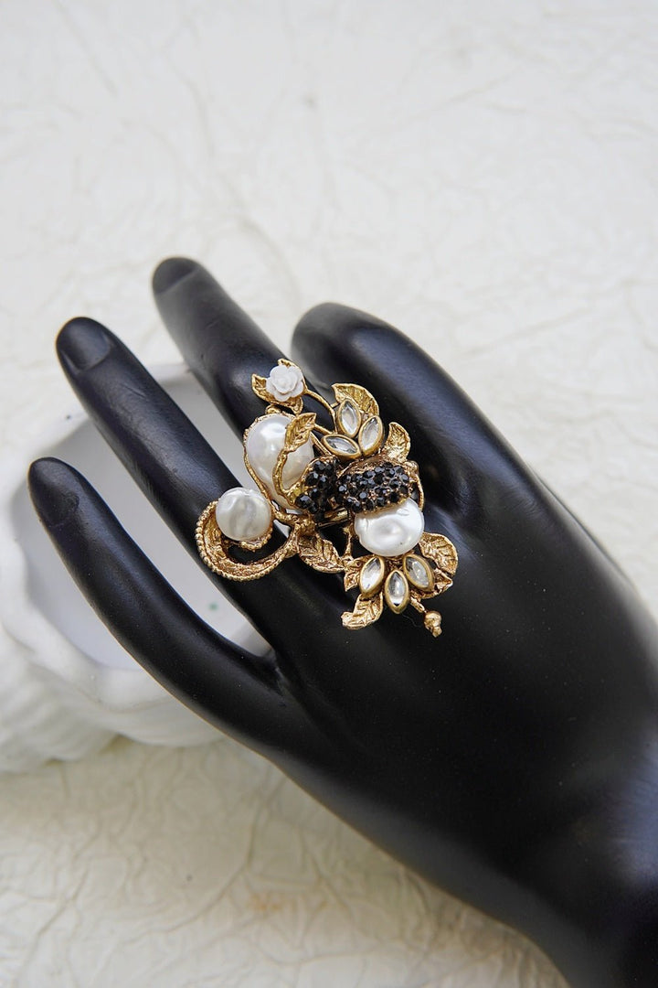 Ethereal Pearl Whimsy Ring - RS ZEVARS