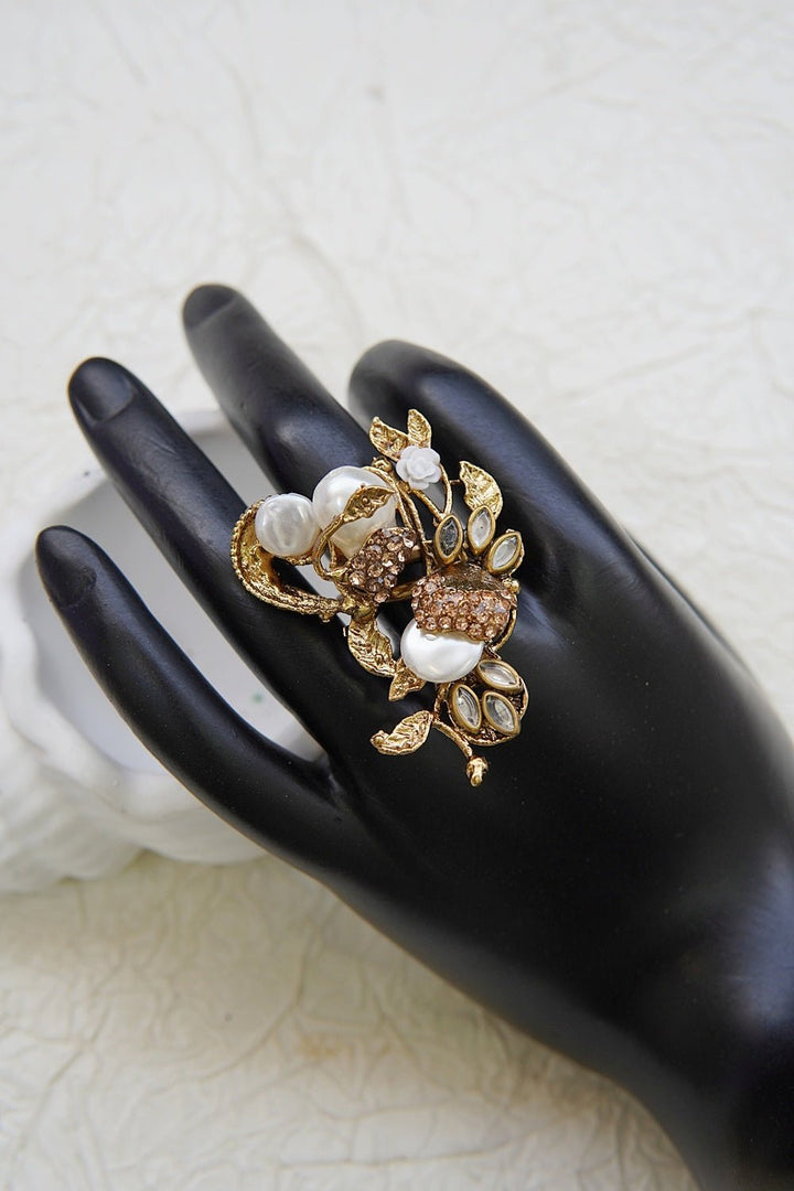 Ethereal Pearl Whimsy Ring - RS ZEVARS