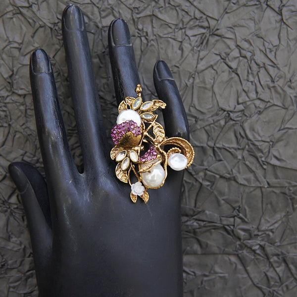 Ethereal Pearl Whimsy Ring - RS ZEVARS
