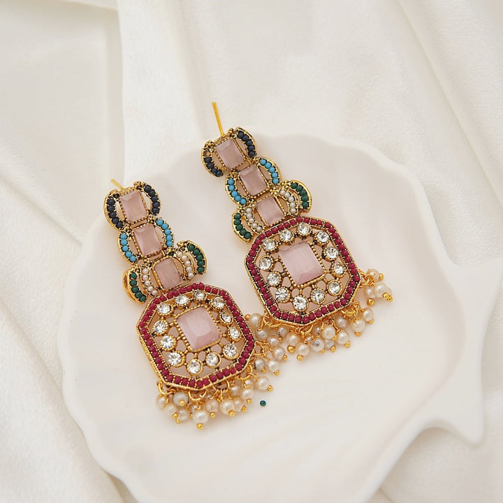 Flora Gemstones Earrings - RS ZEVARS