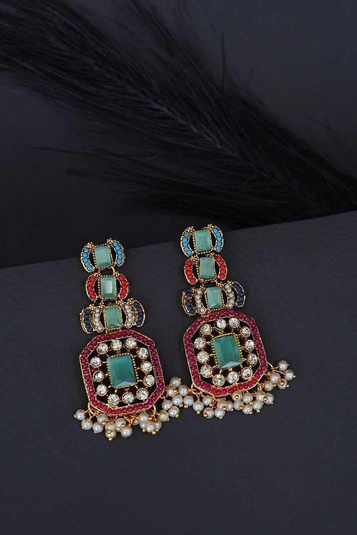 Flora Gemstones Earrings - RS ZEVARS