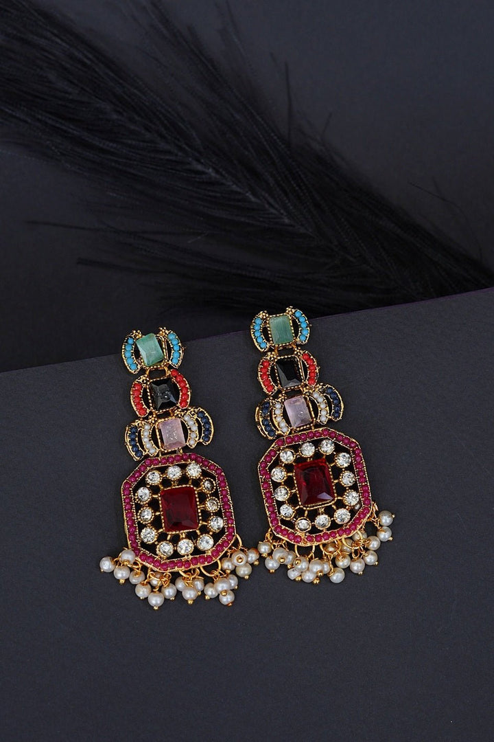 Flora Gemstones Earrings - RS ZEVARS