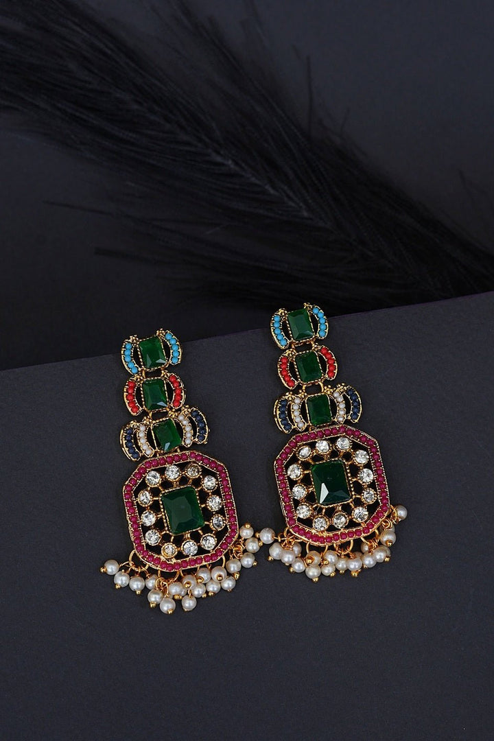 Flora Gemstones Earrings - RS ZEVARS