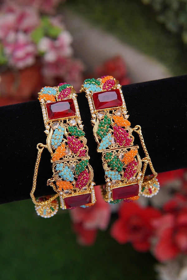 Gems & Zircons Openable Bangles - RS ZEVARS