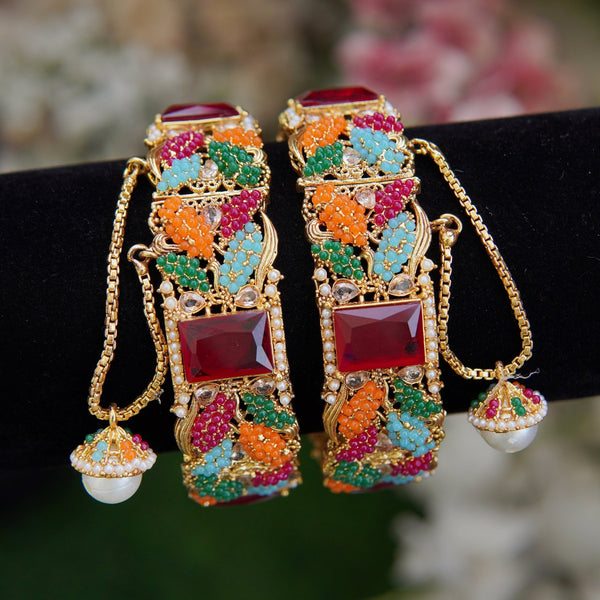 Gems & Zircons Openable Bangles - RS ZEVARS