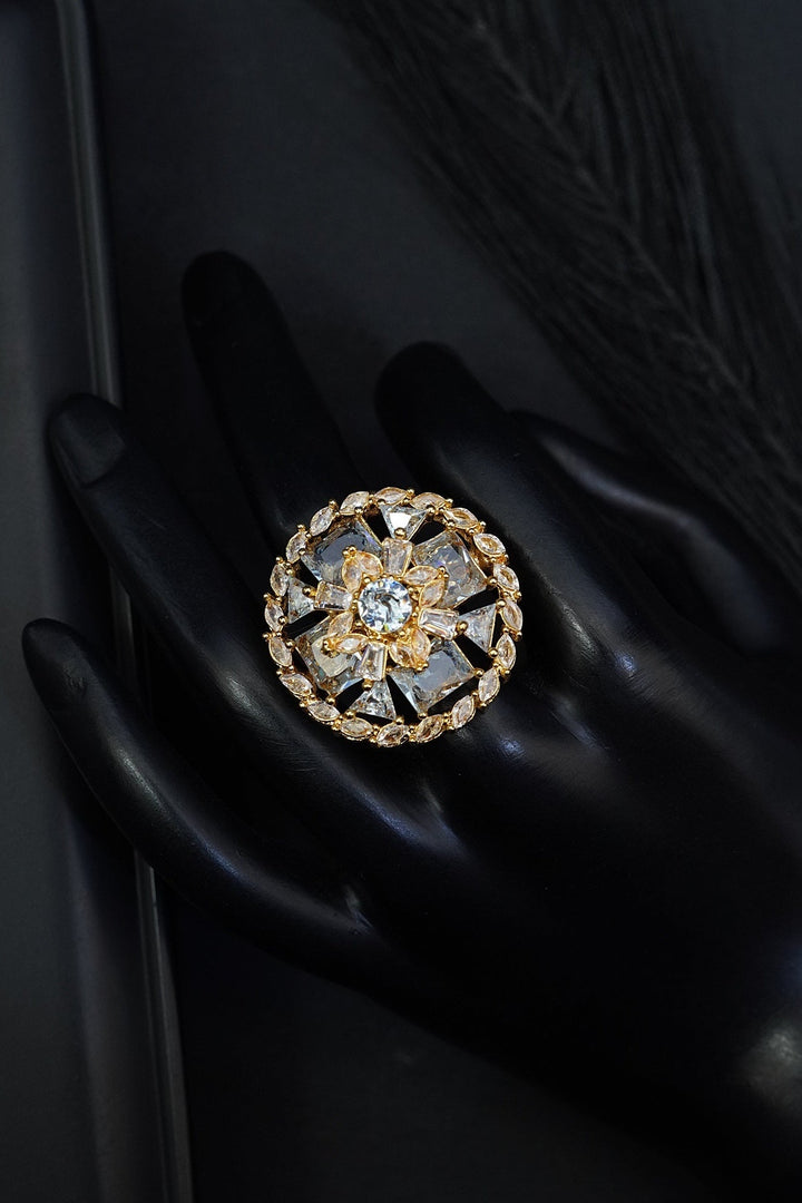 Zirconia Gemstone Adjustable Ring | RS ZEVAR