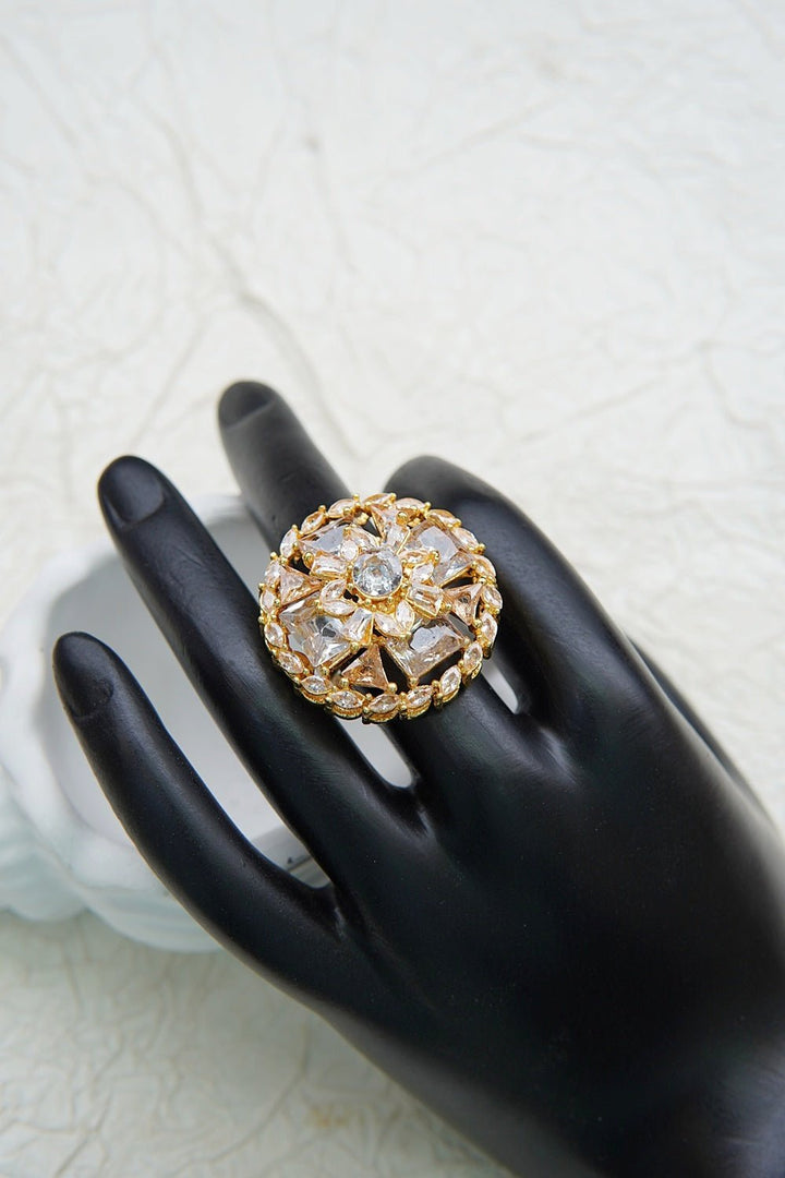 Gemstone Zirconia Doubleds Finger Ring - RS ZEVARS