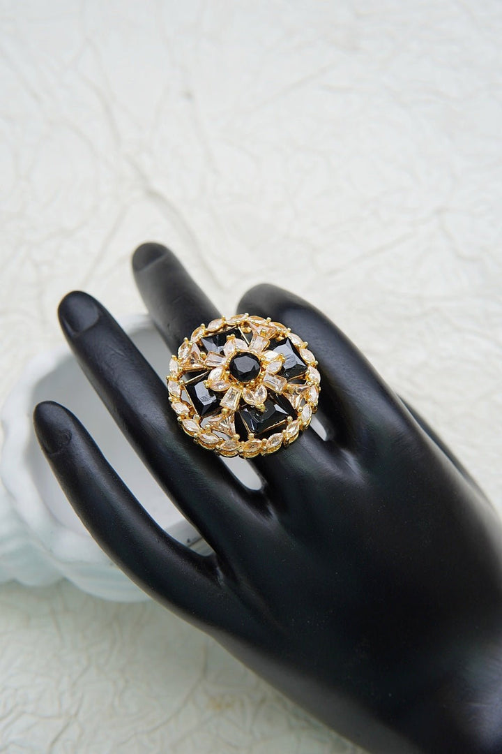 Gemstone Zirconia Doubleds Finger Ring - RS ZEVARS