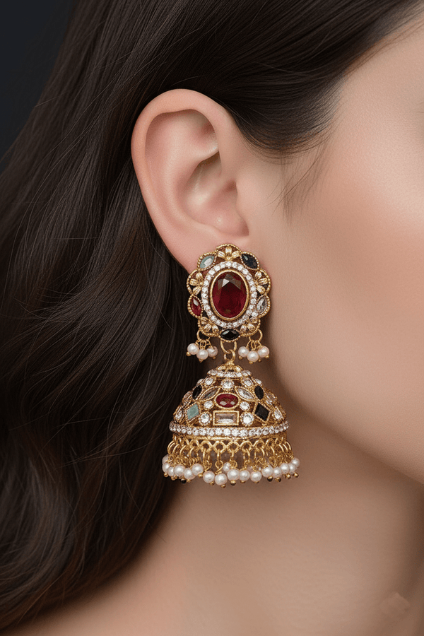 Gemstone Zirconia Jhumkey - RS ZEVARS