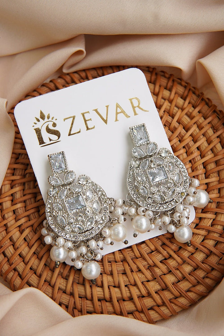 Glittering Gemstone Earrings - RS ZEVARS