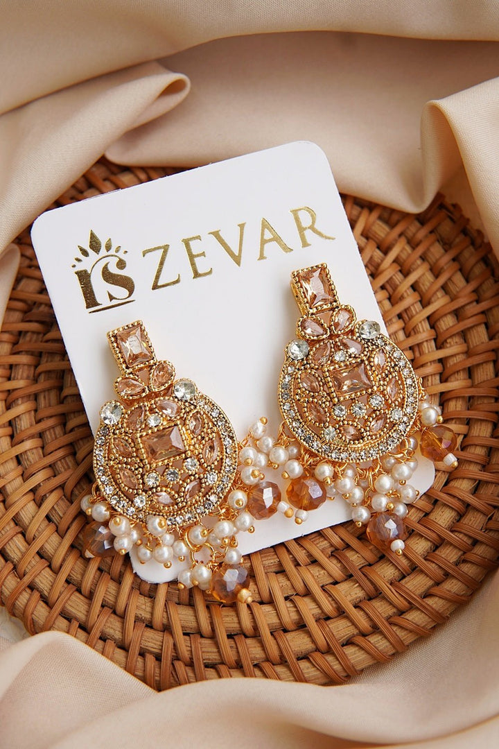 Glittering Gemstone Earrings - RS ZEVARS