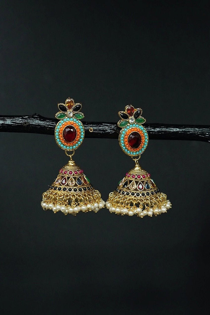 Glowing Gemstones Jhumkey - RS ZEVARS